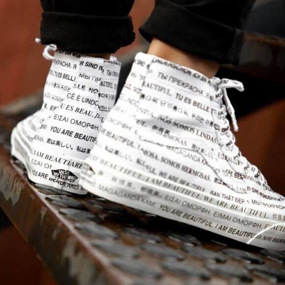 Men's Vans "We Are Beautiful" Sk8-Hi Tapered Sneakers 7 - Picture 3 of 14